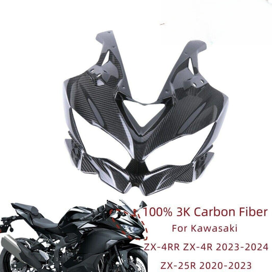 carbon fiber 2023-2024 for ZX4R, ZX4R headlight cover fairing, ZX25R