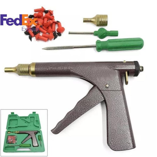 Portable Bike Car Tire Plugger Tire Wheel Repair Gun w/Plugs Rubber Plugging Kit Q