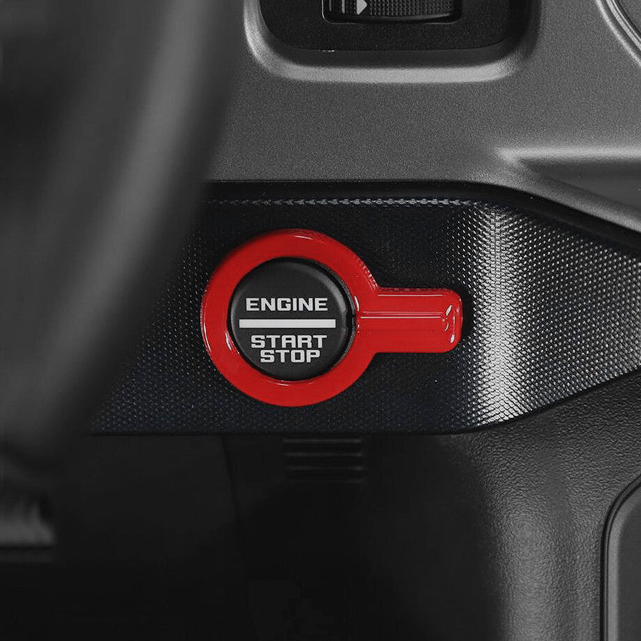 For 2021-2024  for ford  Bronco Red Interior Engine Start/Stop Push Button Trim Cover