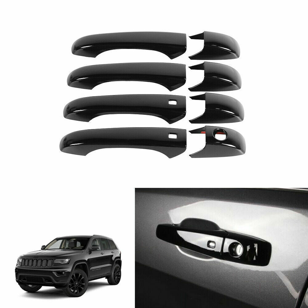 Exterior door handle cover trim frame for Jeep Grand Cherokee 2011 - 20 Black - n