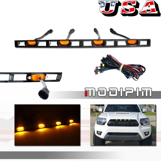 Front bumper cover grille LED light strip harness suitable for Tacoma 2012-2015 amber color- v