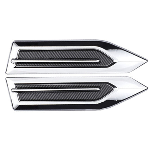 Car Hood Chrome Styling Stickers Grille Shark Gill Wind Net ABS Decoration Parts