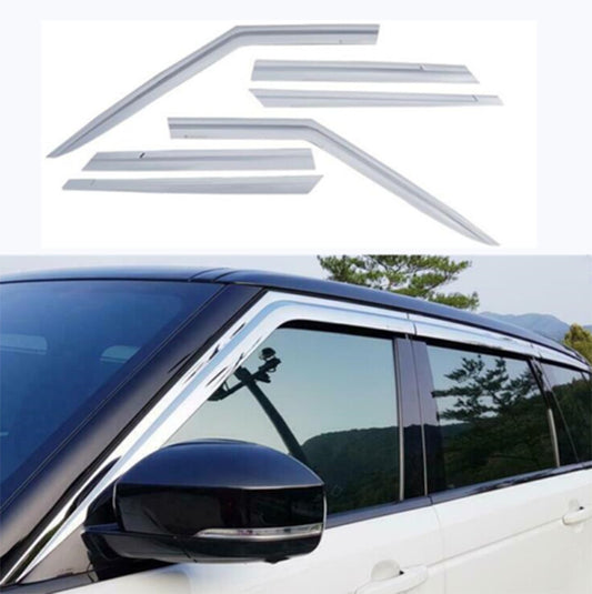 for Range Rover Sport 2014-22 chrome Window Visor Vent Shades Sun Rain Guard 6X