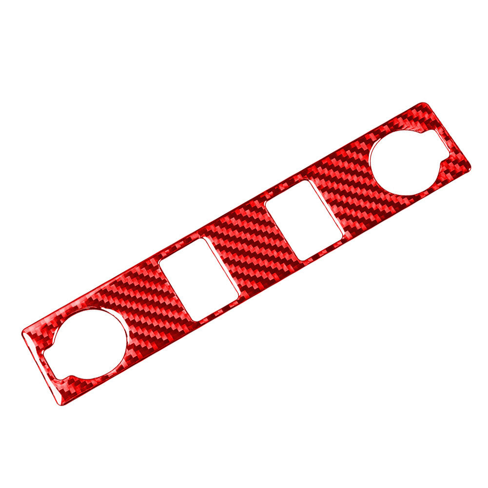 Carbon Fiber Look Cigar Lighter Panel Cover Trim Fit for Toyota Tundra 2014-2021 Red