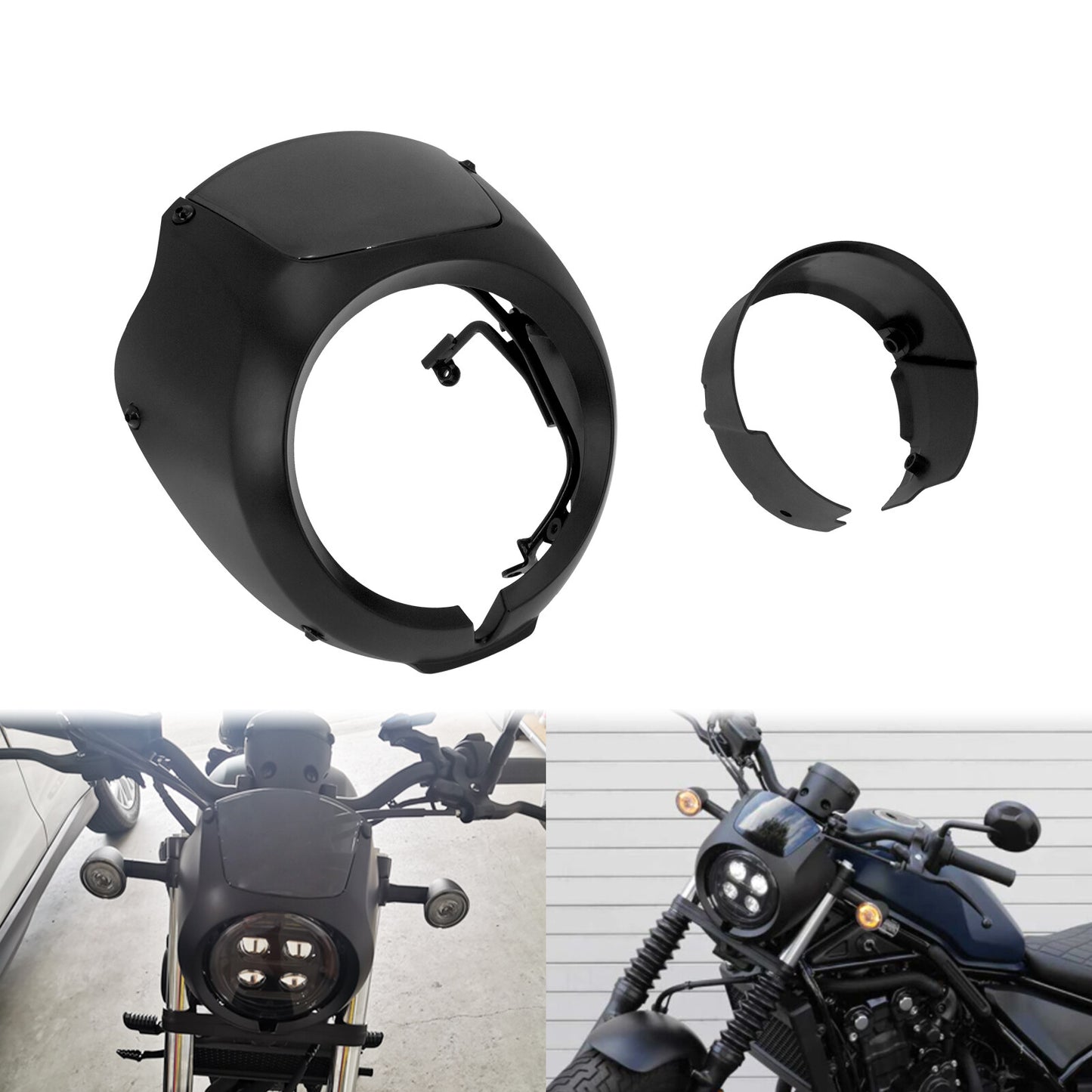 Smoke Headlight Fairing Windshield Windscreen Fit for Honda Rebel CMX300 CMX500