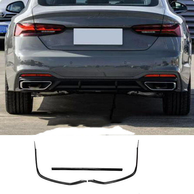 for Audi A5 S5 2021-22 Carbon Fiber ABS Rear Bumper Strip Protector Cover Trim3