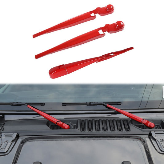 Front Window Windshield Wiper Blade Cover for Jeep for Wrangler JL Unlimited 18+ Red