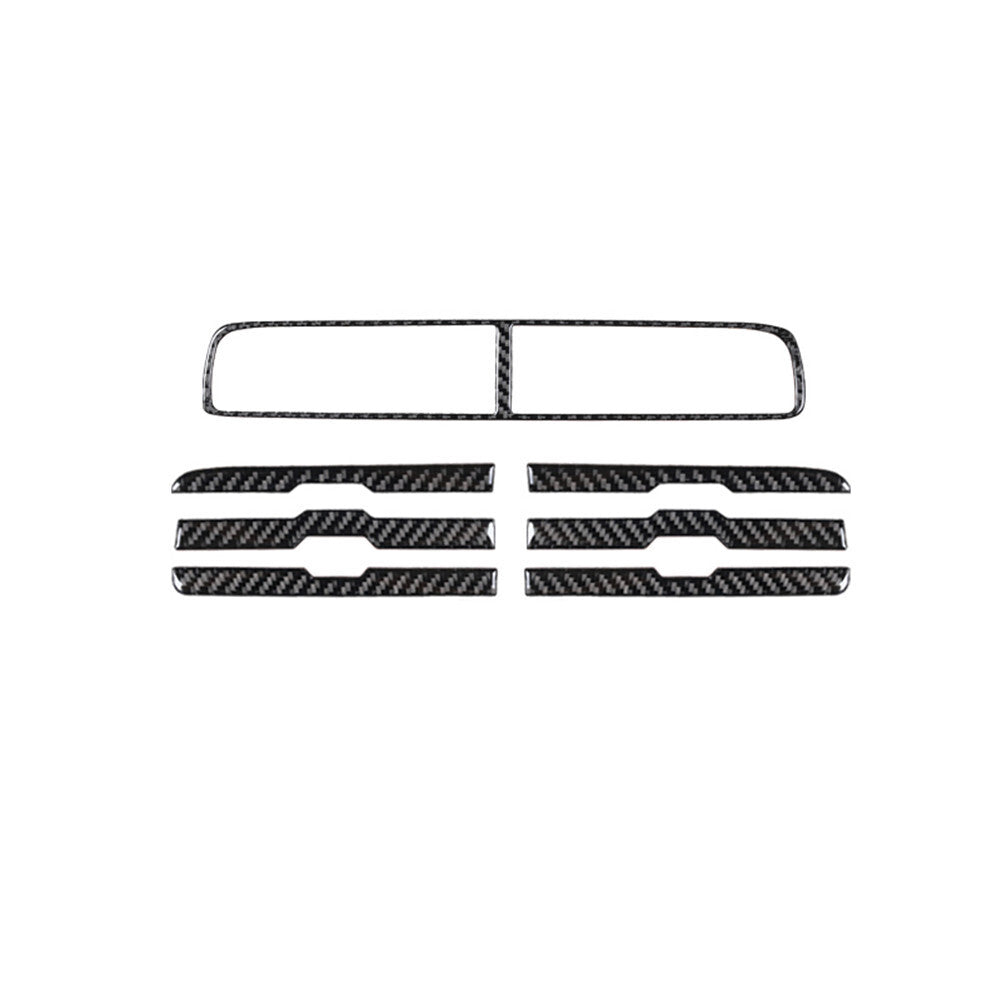 7Pcs Carbon Fiber Central Control Vent Panel Trim for Chevrolet Camaro 2010-2015