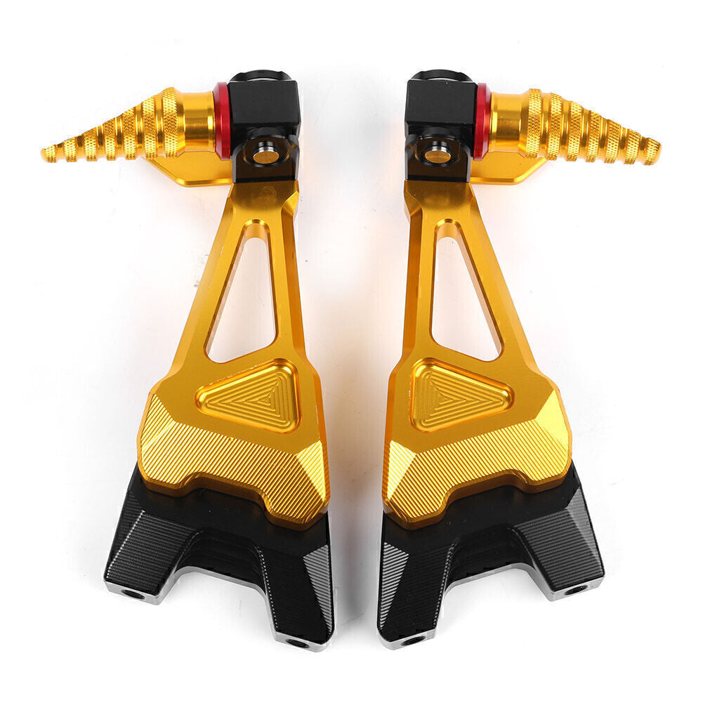 for Yamaha YZF R6 2006 - 2016 Aluminum Alloy Rear Sets Foot Pegs Gold Color UK