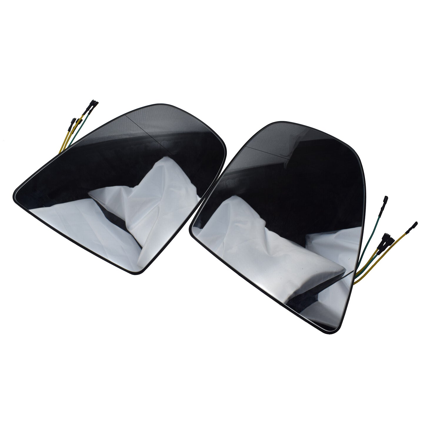 Two-piece heated left side mirror for 2007-14 for BMW X5, X6, E70, E71, E72 Q