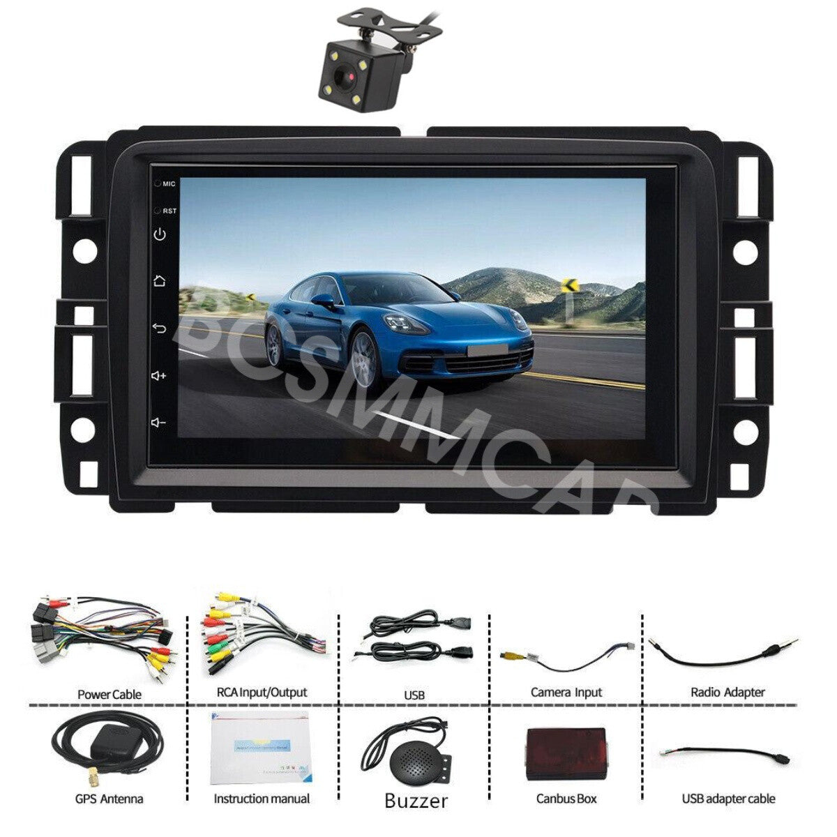 7in Car Stereo Radio Double 2Din GPS Navi W/Cam Fit for Buick Enclave 2013-2017