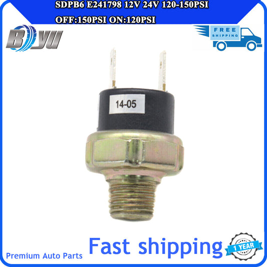 SDPB6 E241798 120-150PSI 12V 24V Air Compressor Pressure Switch Valve Horn