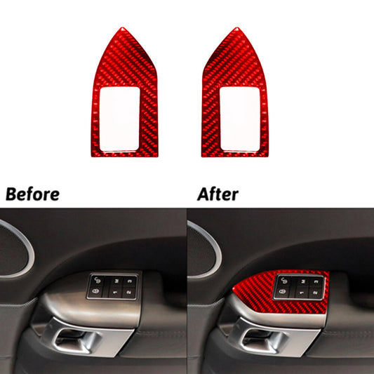 Carbon Fiber Inner Gear Shift Frame Cover Trim For Camaro 2010-2015 v