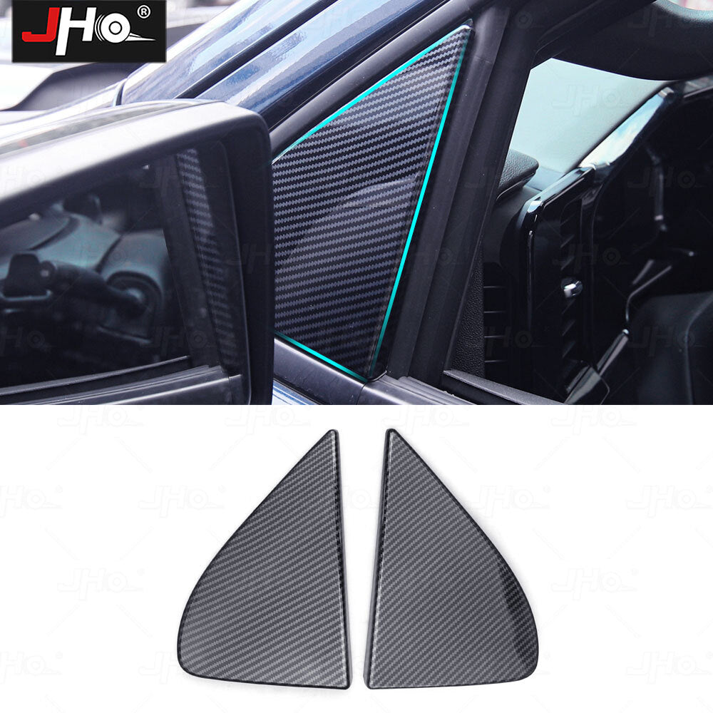 Carbon Car Outer Front A-Pillar Triangle Decorative Stickers for Chevy Silverado