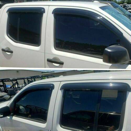 For 2015-20 for Nissan Frontier Crew Cab Window Visor Vent Shielding Sun Rain Guards