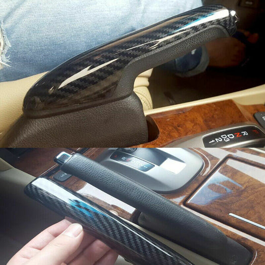 Carbon Fiber Look Parking Hand Brake Panel Cover Trim for Honda Accord 2008-2013