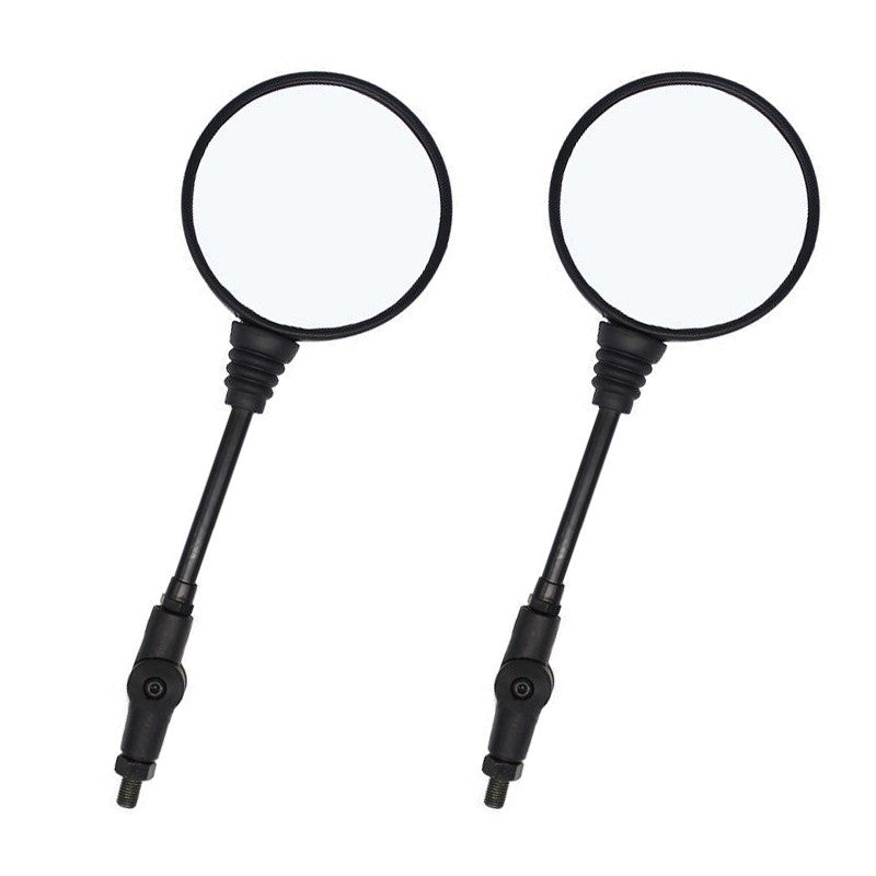 Universal motorcycle folding rearview mirror compatible with 10mm and 8mm threaded mirror bolts. n
