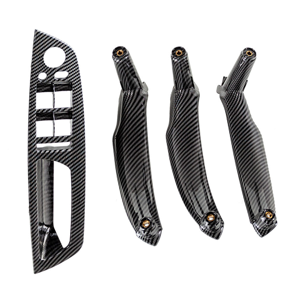 4PCS Inner Interior Door Pull Handle Trim Cover for BMW X5 E70 X6 E71 E72 LHD