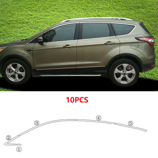 for Ford Escape Kuga 2013-2019 Chrome steel Upper Window Sill Trim Molding Cover