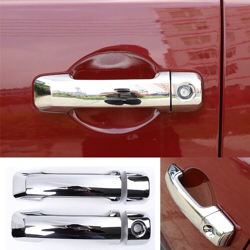 Fit for T@yota FJ Cruiser 2007-2021 Exterior Side Door Handle Cover ABS Chrome¡Á4