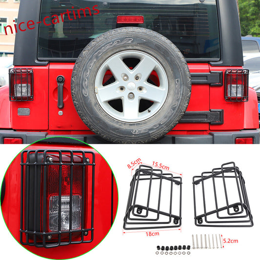 Black Rear Tail Light Guards Protector Cover Kits for Jeep for Wrangler JK 2007-2017