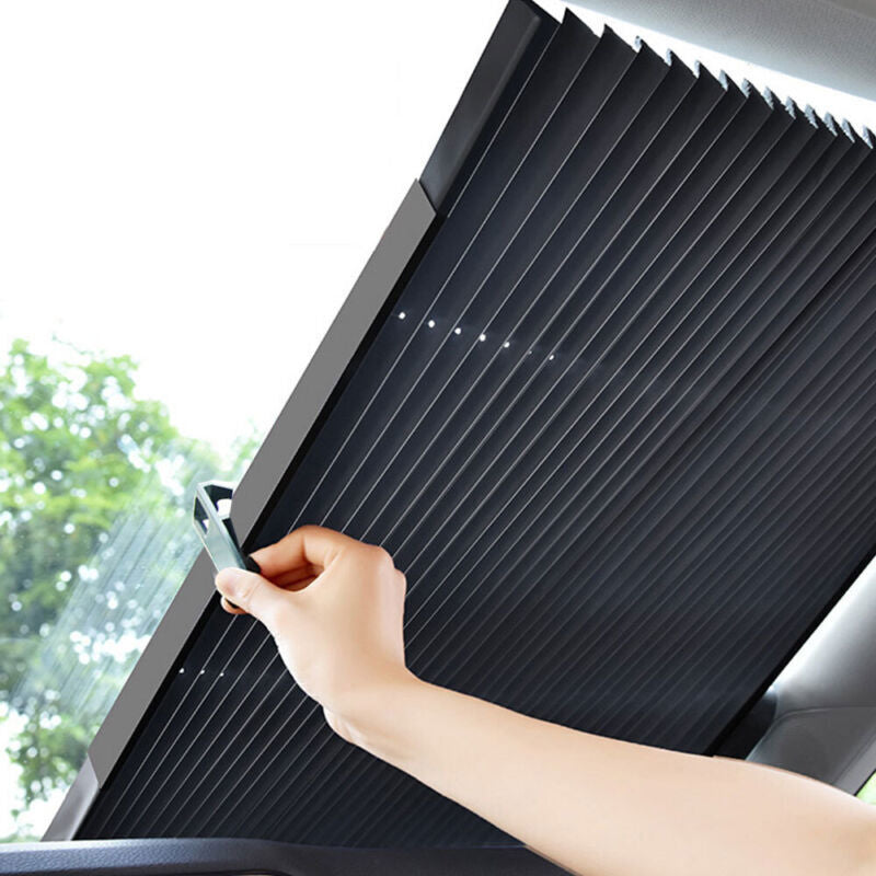Car Front/Rear Sunshades Retractable Windshield Curtains Sun Visor Sun Shades