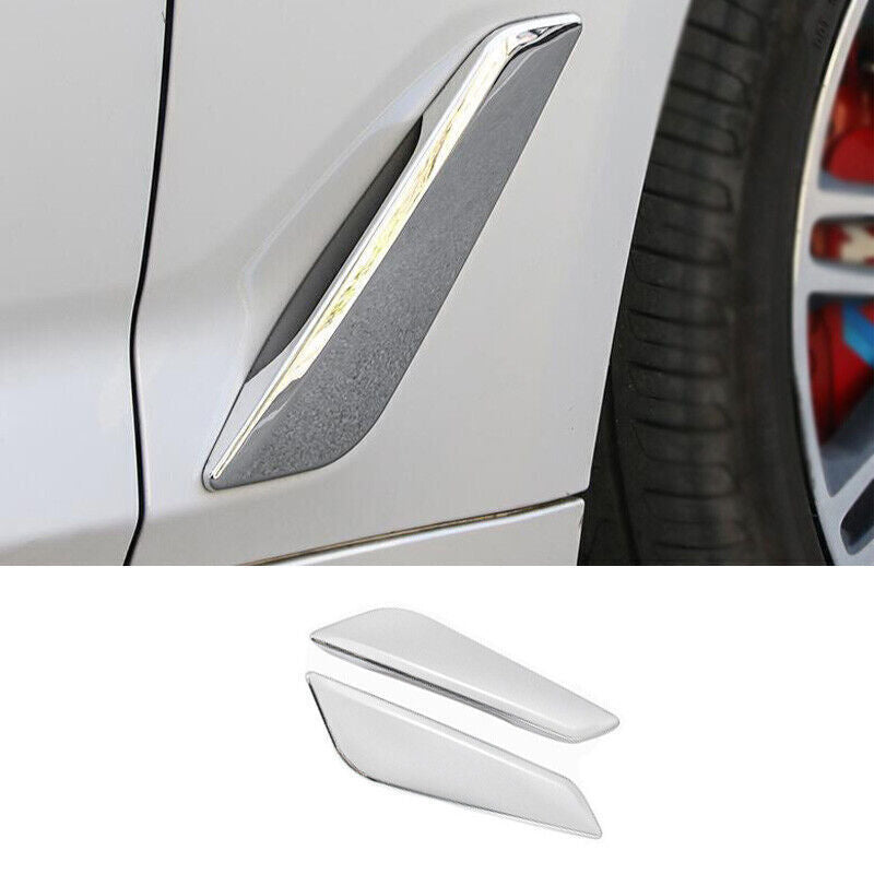 for BMW 5 Series G30 2018-2022 ABS Chrome Front Side Door Fender Cover Trim 2pcs