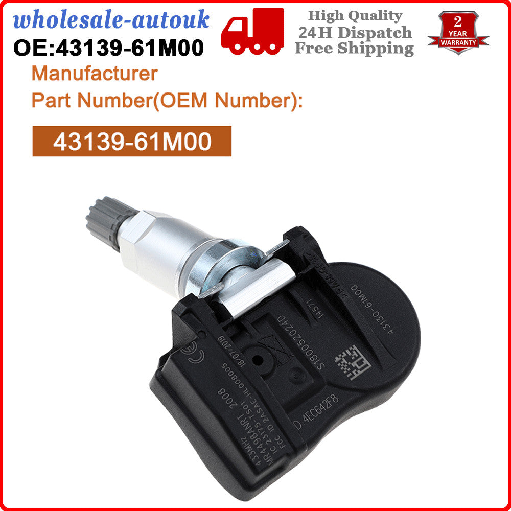 433MHZ TPMS for Suzuki for SWIFT VITARA TPMS Tyre Pressure Valve Sensor 43139-61M00