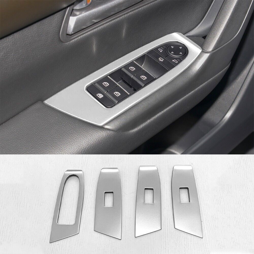 4P for Mazda CX-50 23-25 Silver Steel Window Lift Lock Switch Panel Molding Trim