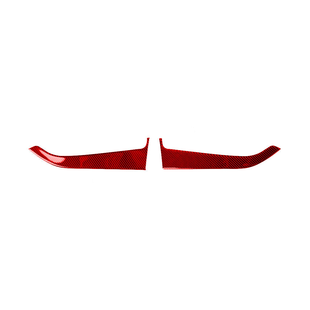Red Carbon Fiber Front for Seat Door Panel Decorative Cover for Ford for Mustang 2015-22