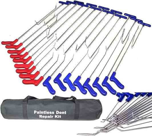 30pcs Professional Car Dent Repair Rod Kit with Tool Bag Hook Tools Rod Kit v