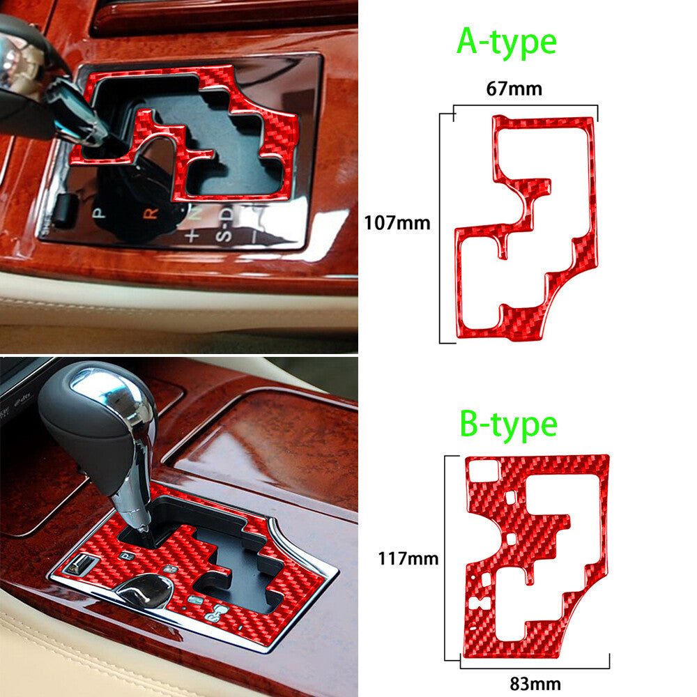 Red Carbon Fiber Interior Console Gear Shift Panel Cover For Luxus GS 2006-2011