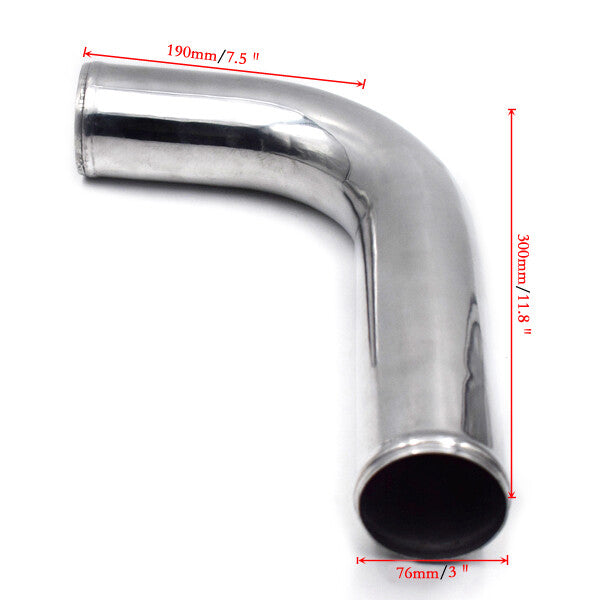 3''/76mm 90 Degree Elbow Aluminum Turbo Intercooler Pipe Piping Tubing Tool US v