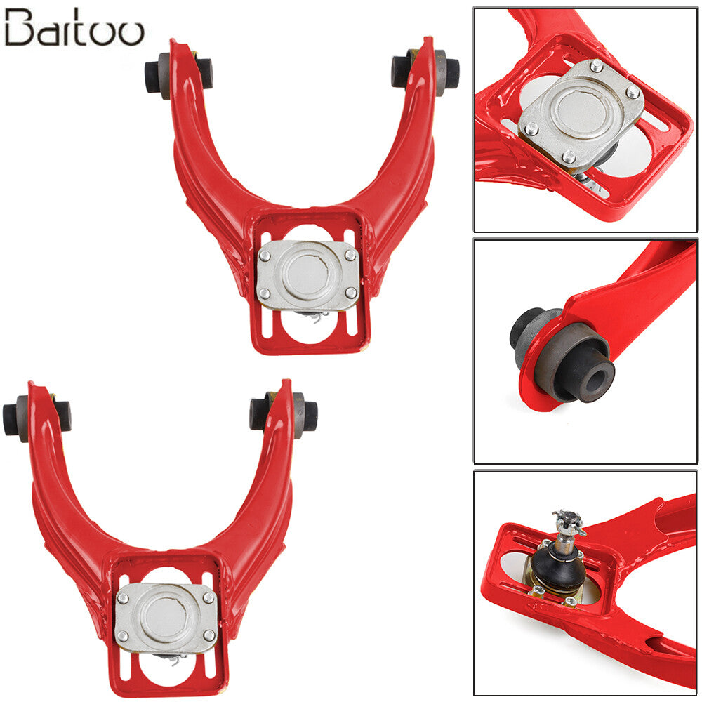 Red For 96-00 Adjustable Ball Front Upper Control Arm Camber Kit