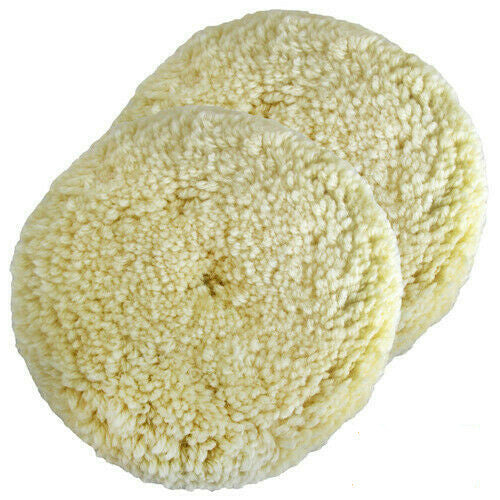 3-inch Polishing Pad Cushion 2-Pack 100% Natural Wool Hook and Loop Grip Cushion Pads