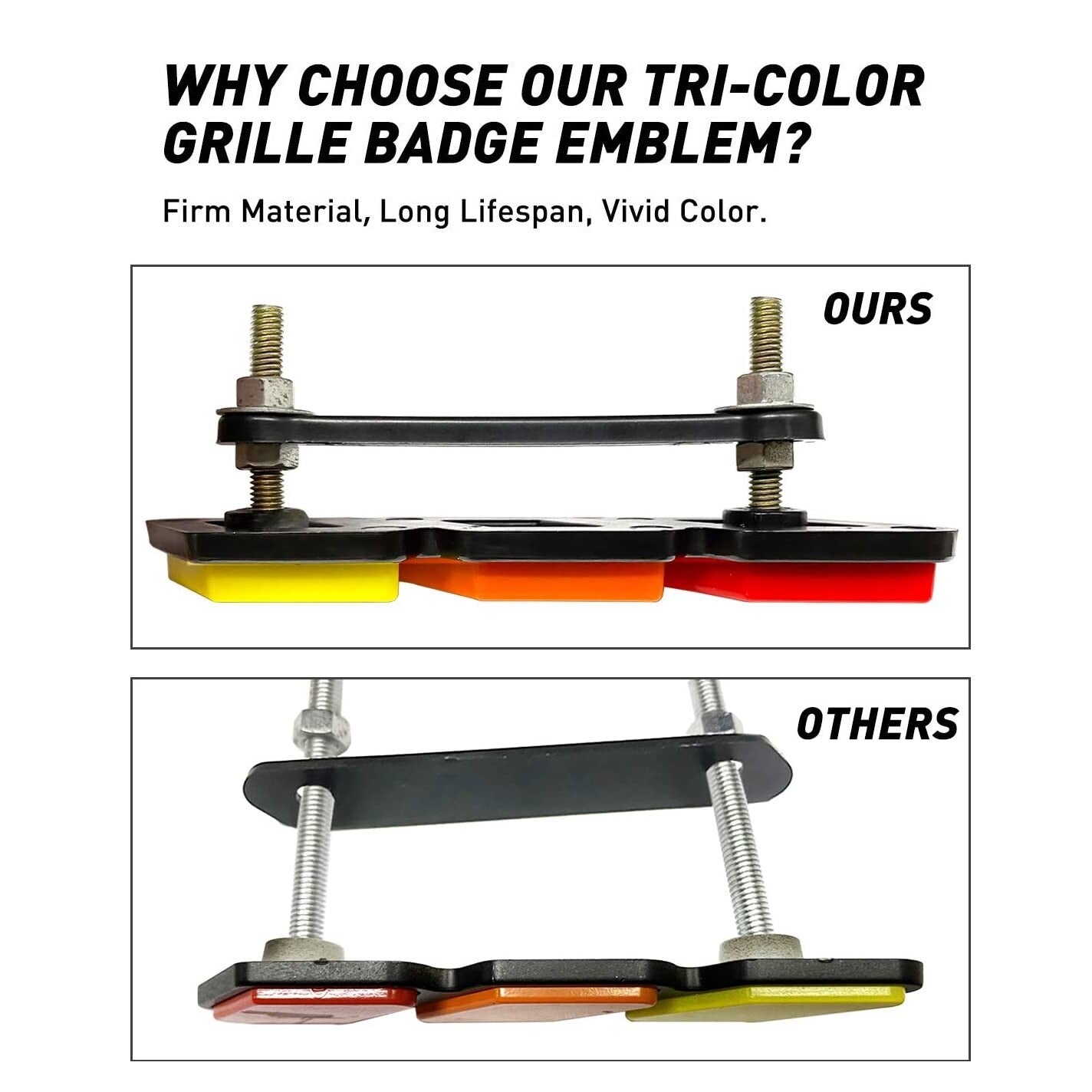 Applicable to Tacoma Tundra 2018 - 2021 Tricolor 3 Front Grille Badge n