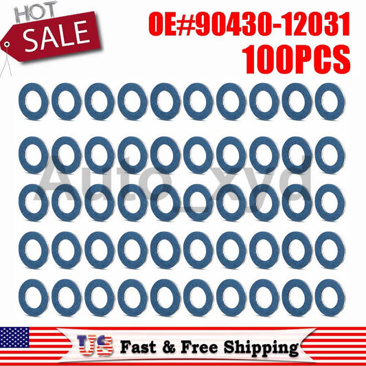 100PCS Oil Drain Plug Gasket Crush Washer 90430-12031 for TOYOTA for SIENNA RAV4 Q