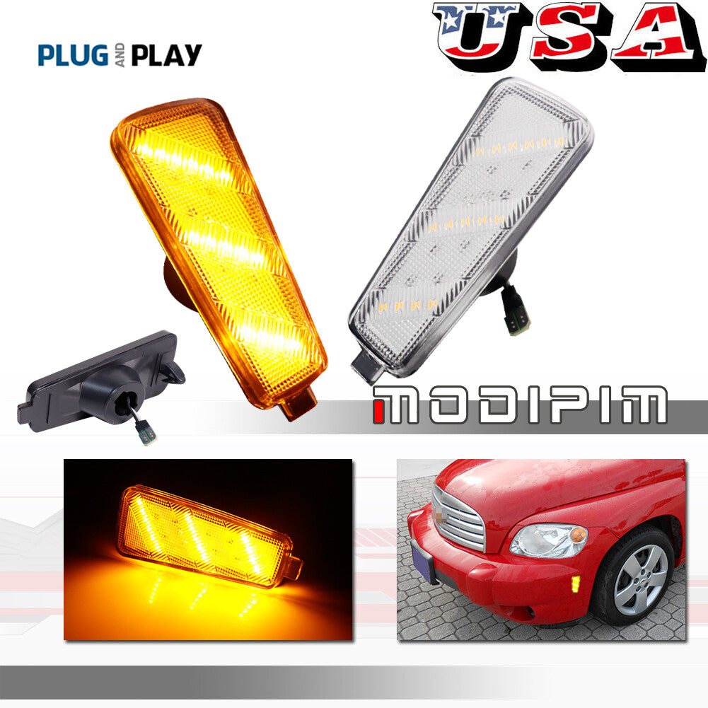 2-piece transparent lens amber front marker corner light suitable for 2006-2011 HHR- v