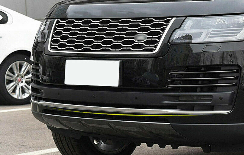 3P for Range Rover L405 2018-2021 Silver Front Bumper Lip Trim Strip Decor Cover