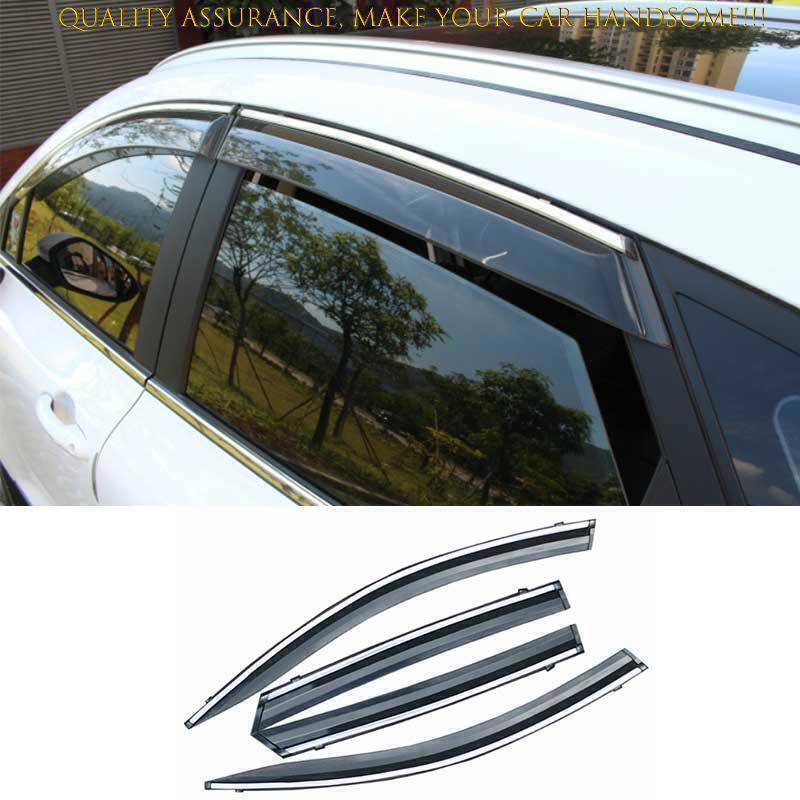 for Mazda 3 Axela Sedan 17-2018 Window Vent Visors Sun Rain Wind Guards Shade 4X