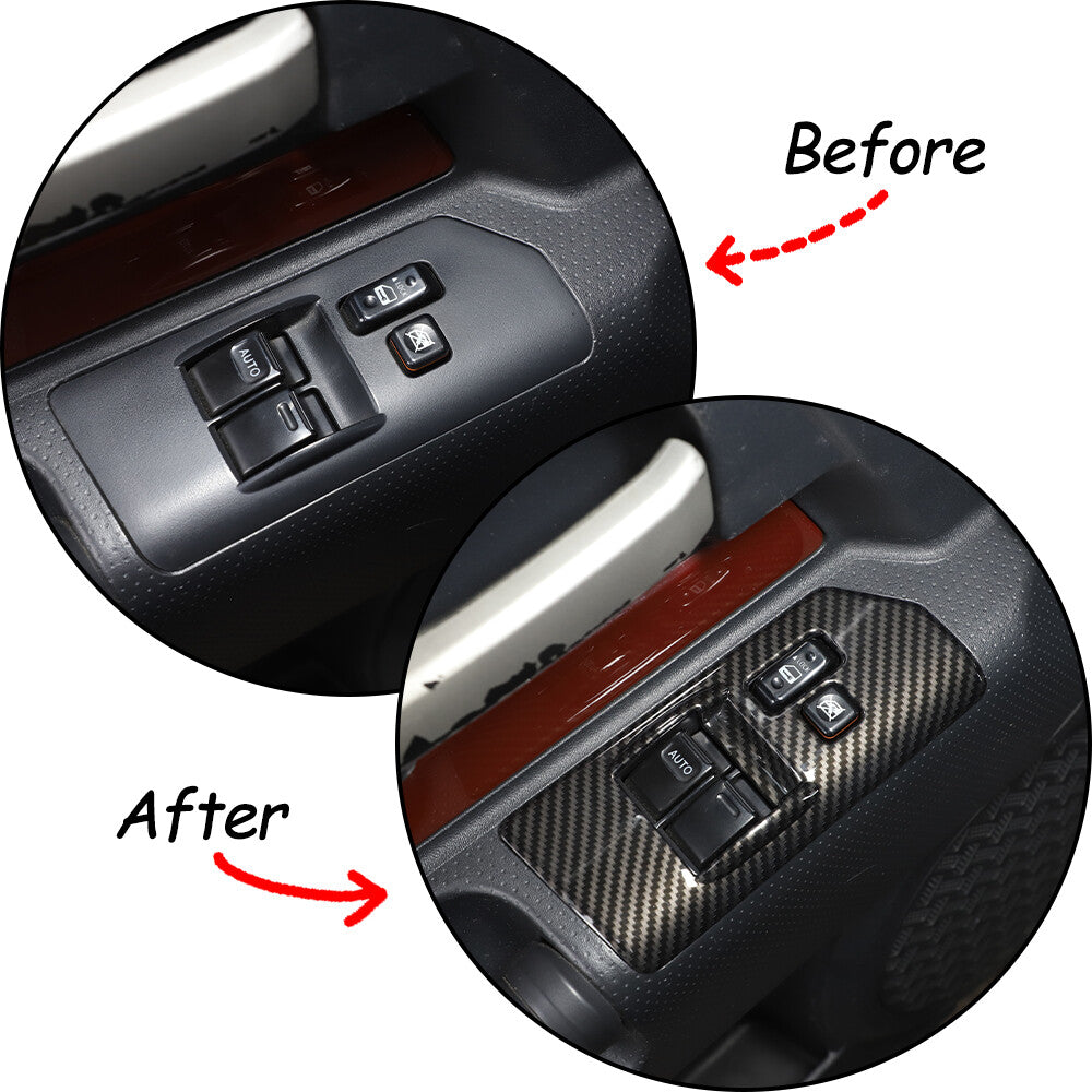 Carbon fiber interior door handle bowl panel decoration suitable for X5 X6 E70 E71 2008-2013 - v