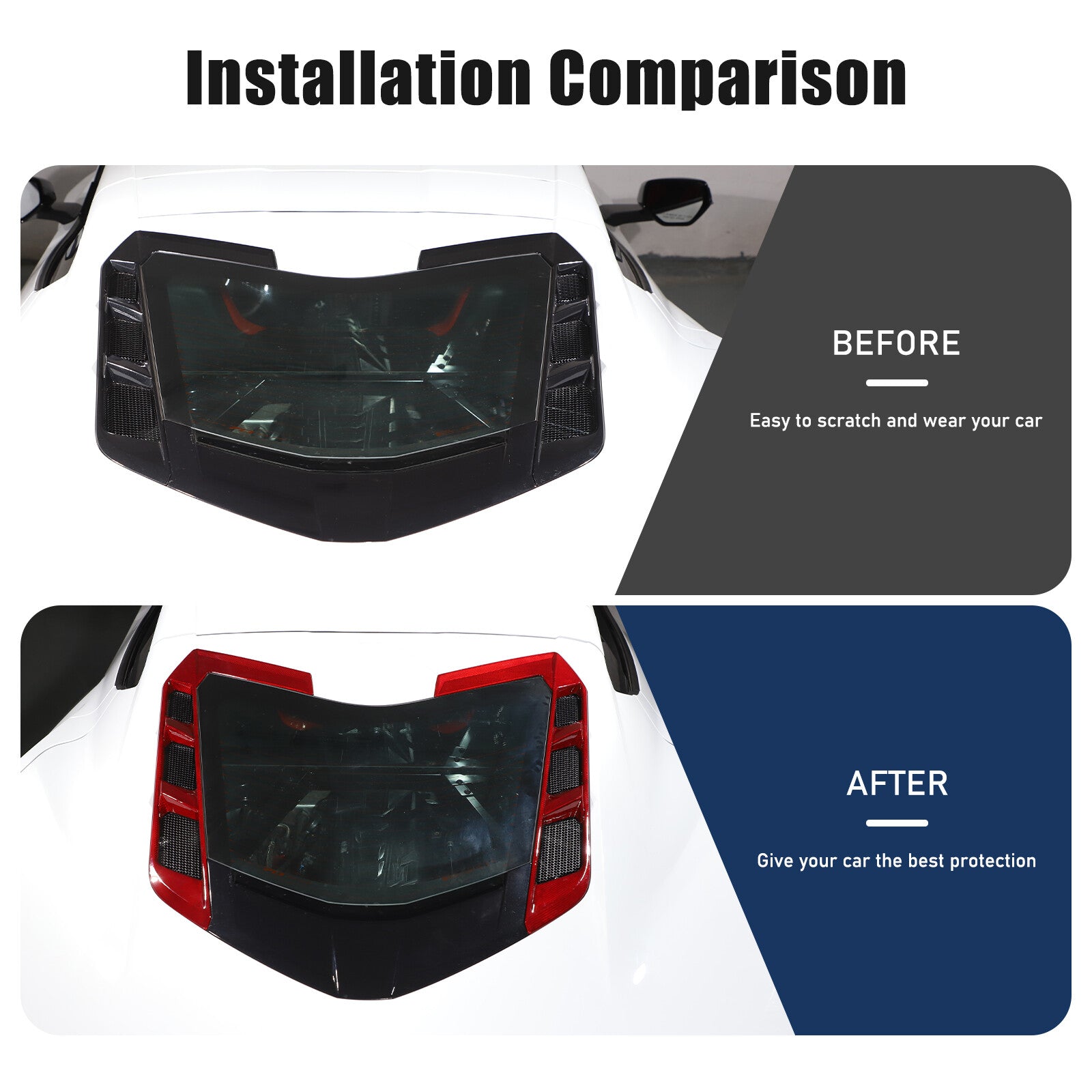 Carbon fiber rear hatch vent panel trim for Corvette C8 Coupe 2020 - 2024