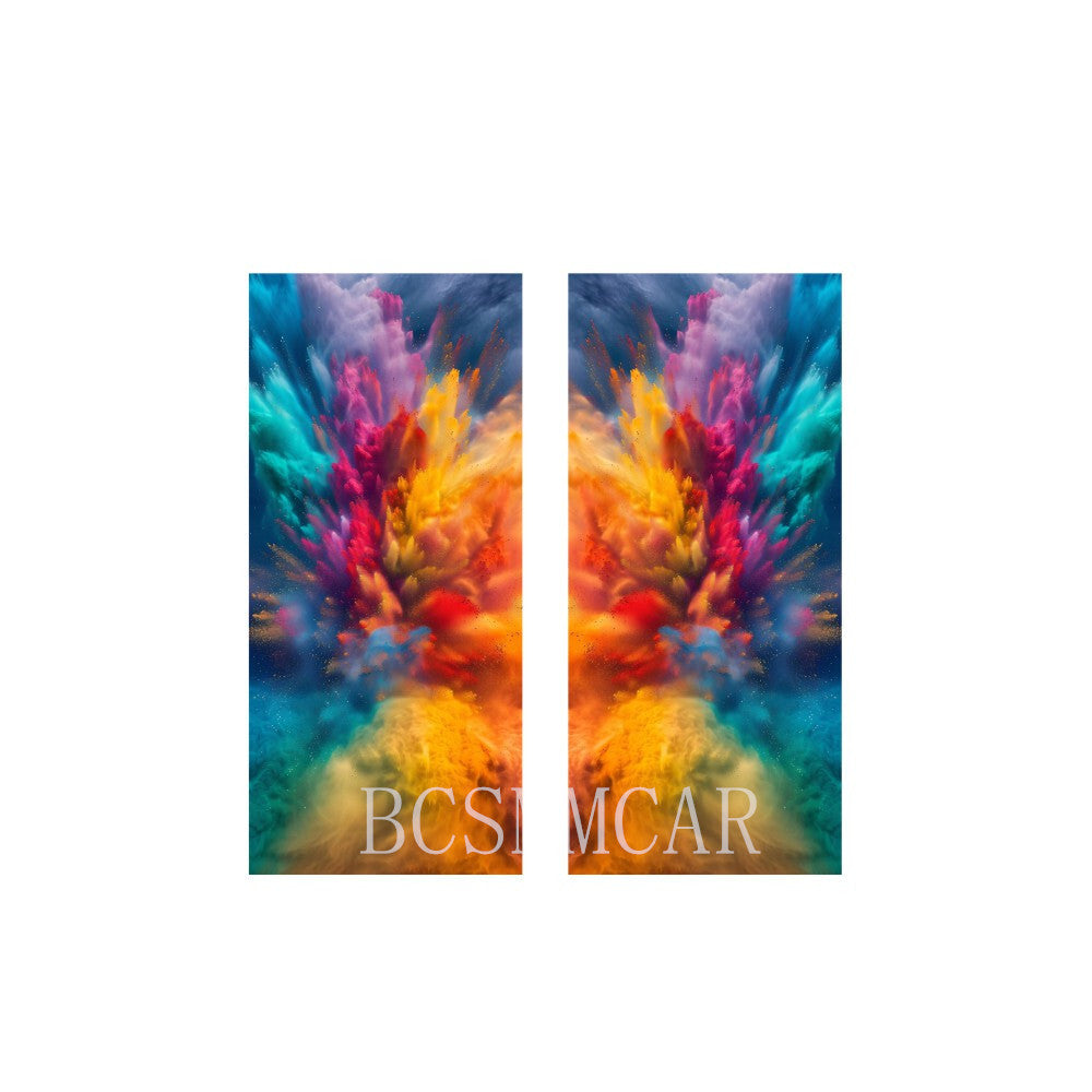 Car Sticker Window B-Pillar Post Trim Cover Decoration Colourful Waterproof 2pcs