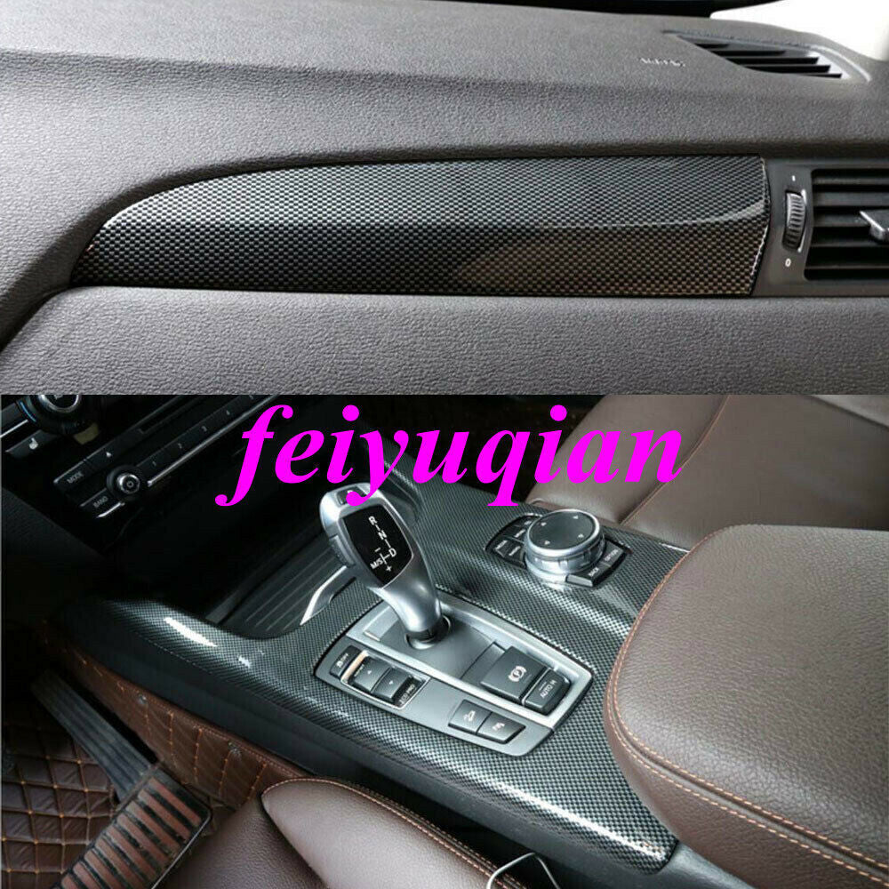 6P Carbon Fiber ABS Car Interior Kit Cover Trim for BMW X3 F25 F26 X4 2011-2016