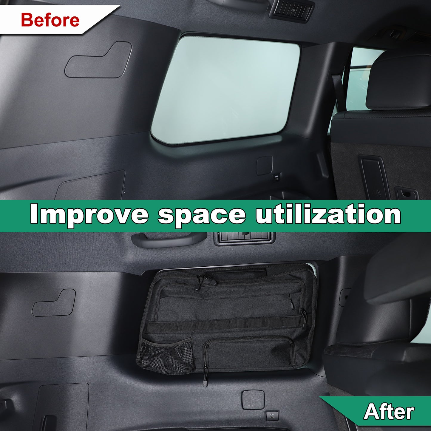Right rear cargo window storage bag/organizer for Lexus GX 2024-2025 (2 pieces) n