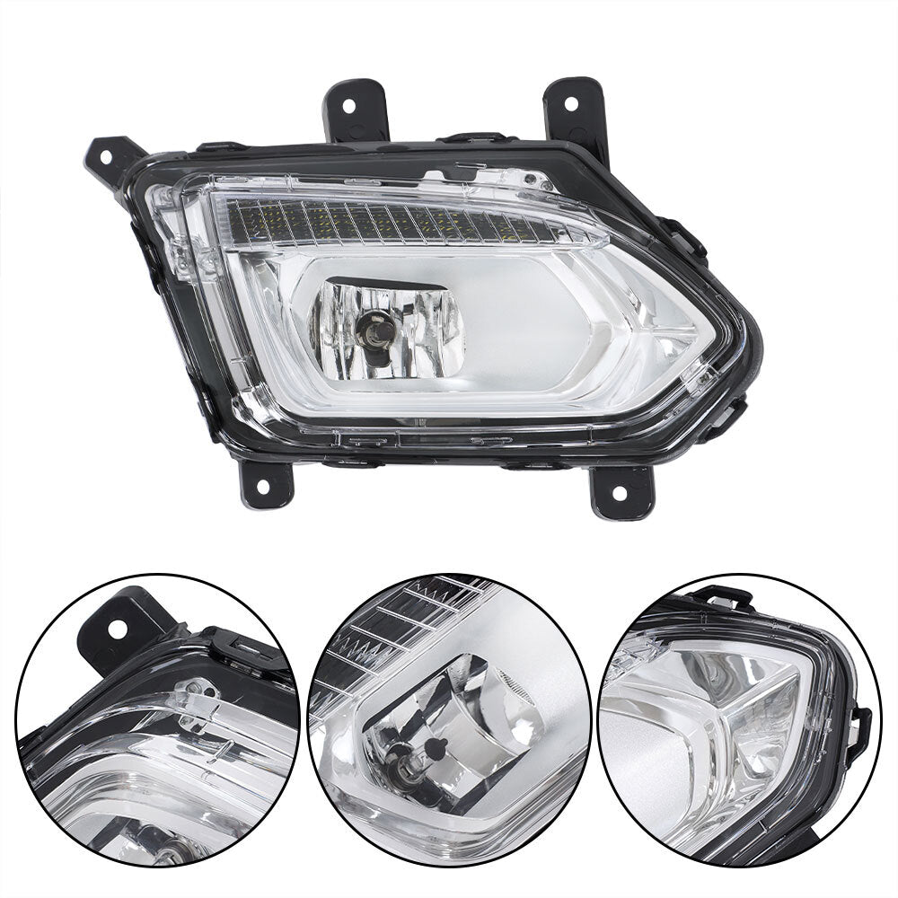 Front fog lights compatible with 2016-2017 Equinox for Premier LTZ right-side transparent lens - n