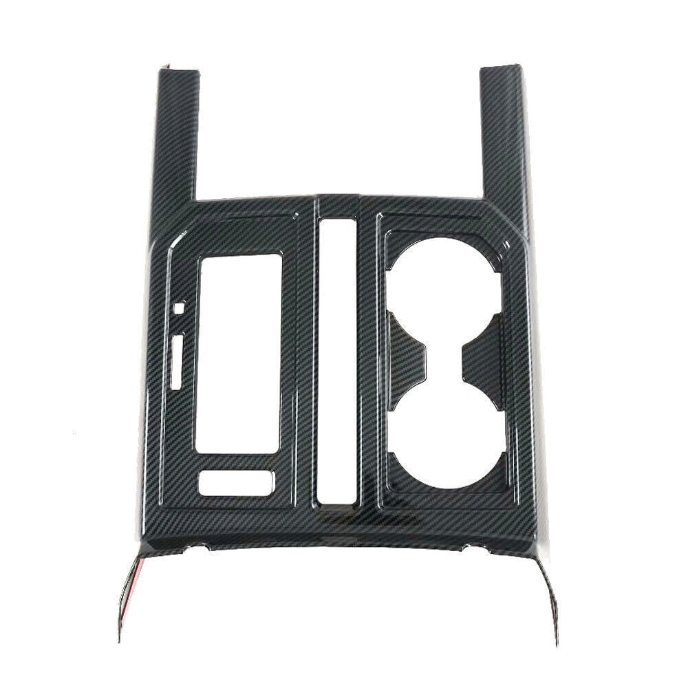 ABS Carbon Gear Shift Panel Water Cup Cover Trim For F150 2017-2020 n