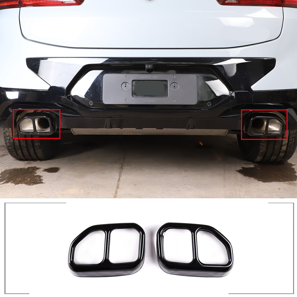 Suitable for Corolla 2020-2023 smooth red ABS rear ventilation anti kick panel- v