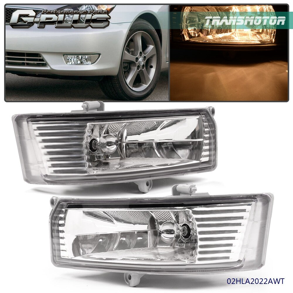 Fits 2005 - 2006 for Camry Clear Lens Anti-collision Fog Light with Bulb + Wire + Switch - v