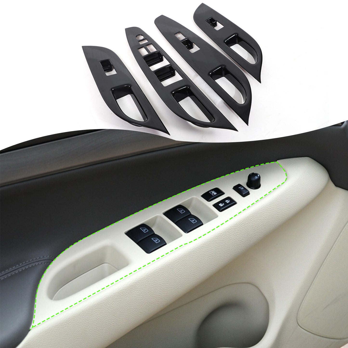 ABS carbon fiber driver for seat ventilation frame decoration suitable for Corvette C7 2014-2019- v